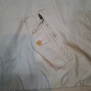 Men's Beige Bomber Jacket