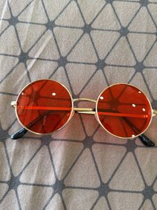 Round Red Lens Sunglasses