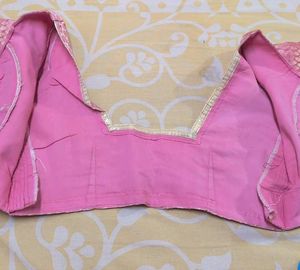 Pink Brocade Blouse