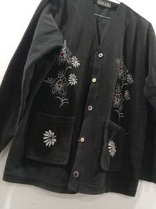 Floral Embroidered Cardigan