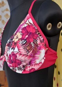Tropical Floral Bikini Top