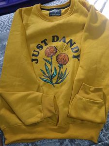 Just Dandy Mustard Floral Sweatshirt