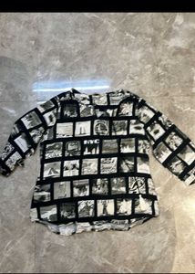 Black & White Travel Collage Top