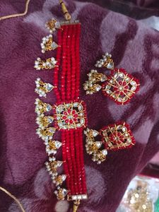 Red Stone Jwellery Set