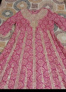 Beautiful Pink anarkali suit