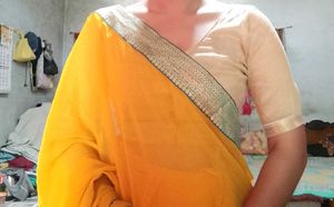 Vibrant Yellow Saree with Embellished Border