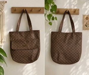 Stylish Brown Monogram Tote Bag