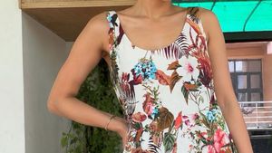 Vibrant Floral Print Sleeveless Dress