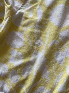 Yellow Floral Print Kurta Top