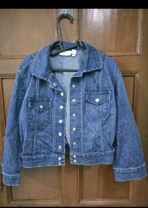 Black Ripped Jeans + denim crop jacket