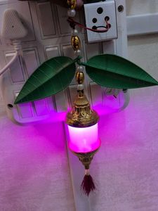 Decorative Hanging Lamp with Leaf Accents