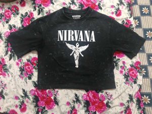 (NEW) Nirvana Graphic Crop T-Shirt
