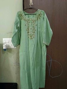 Embellished Mint Green Kurta