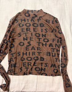 Brown Sassafras Sheer Top