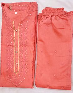 Gajari Color Beautiful Suit Set With Lining