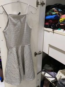 Striped Fit &amp; Flare Dress