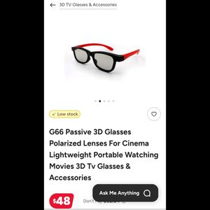 WalmeckG66 Passive 3D Glasses Polarized