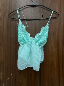 Mint Green Lace Camisole Top