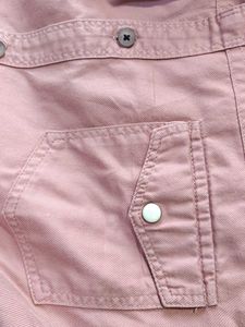 Men's Pink Band Collar Kurta