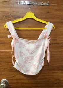 Sweetheart Floral Print Corset Top