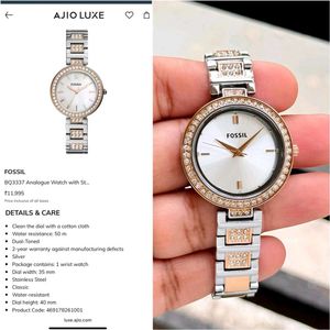 Fossil Two-Tone Crystal Watch premium mastercopy