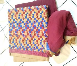 Embroidered Punjabi Suit Material