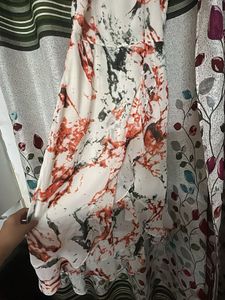 Chic Abstract Print Midi Dress
