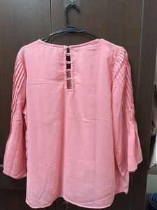 Chic Pink Bell Sleeve Top