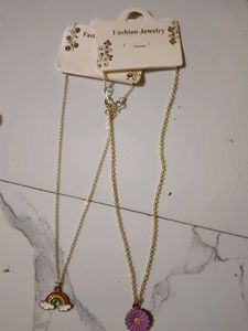 Cute Rainbow & Flower Necklaces