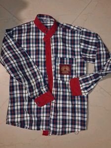 Kendriya Vidyalaya Checked Kurta Shirt