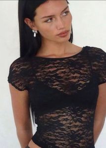 Sheer Black Lace Top