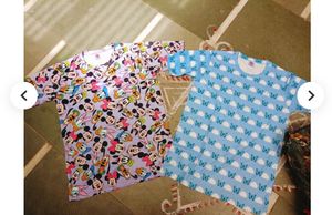 Cute Cartoon &amp; Butterfly Print T-Shirts (2 Pack)