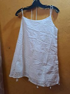 White Eyelet Tank Top