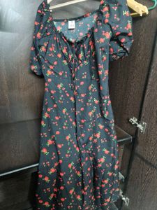 Chic Floral Print Midi Dress