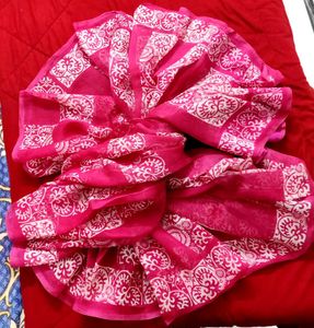 Pink Patterned Cotton Saree 🌸( Kota) 🌸