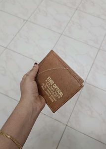 Brown Faux Leather Bi-fold Wallet