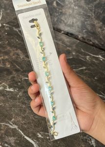 cinderella Blue Crystal Gold Bracelet