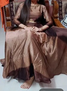 price drop 📉 Full Flare Brown Kurta