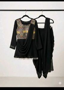Elegant Black Kurta Set with Dupatta