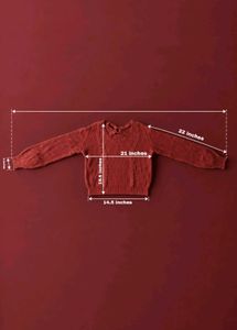 BURGUNDY RED CABLE KNIT V-NECK SWEATER