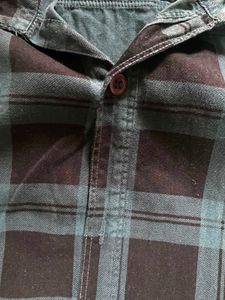 Green Plaid Flannel Shirt