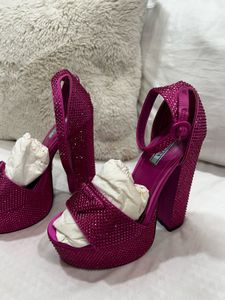 PRADA Sparkling Platform Heels