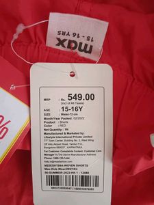 Red  Shorts kepri surprise gift free🎊