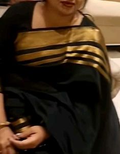 Elegant Black & Gold Saree