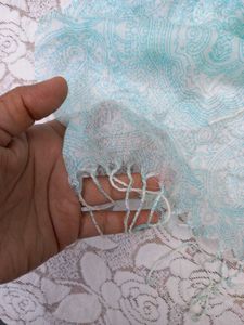 Blue Paisley Print Scarf