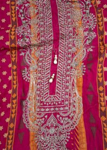 Vibrant Pink Kurta Set with Dupatta