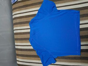 Blue T-Shirt with Bow Design