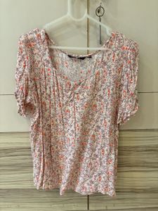 Floral Printed Top – Fig – Size 14