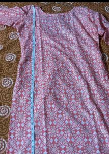 Pretty Pink Printed Kurta