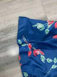 Blue Floral Skirt set